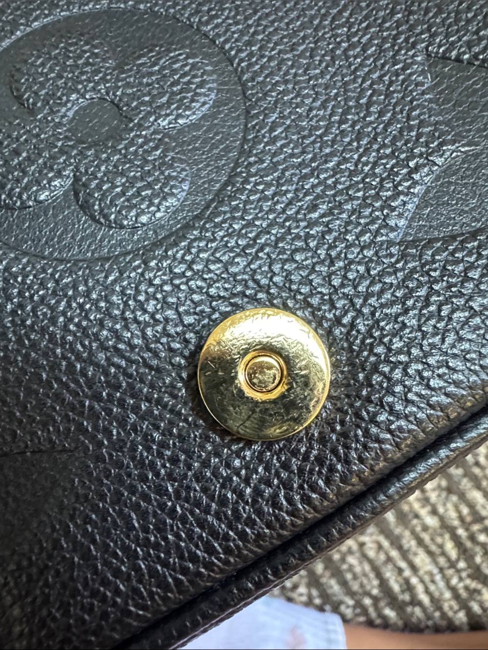Louis Vuitton Diane Black Monogram Empreinte Crossbody Bag with Gold Hardware - Picture 7 of 13